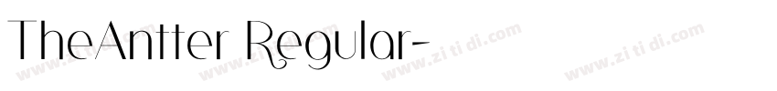 TheAntter Regular字体转换